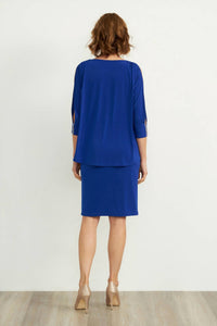 Joseph Ribkoff Cold Shoulder Dress in royal sapphire - women's dress - view 7