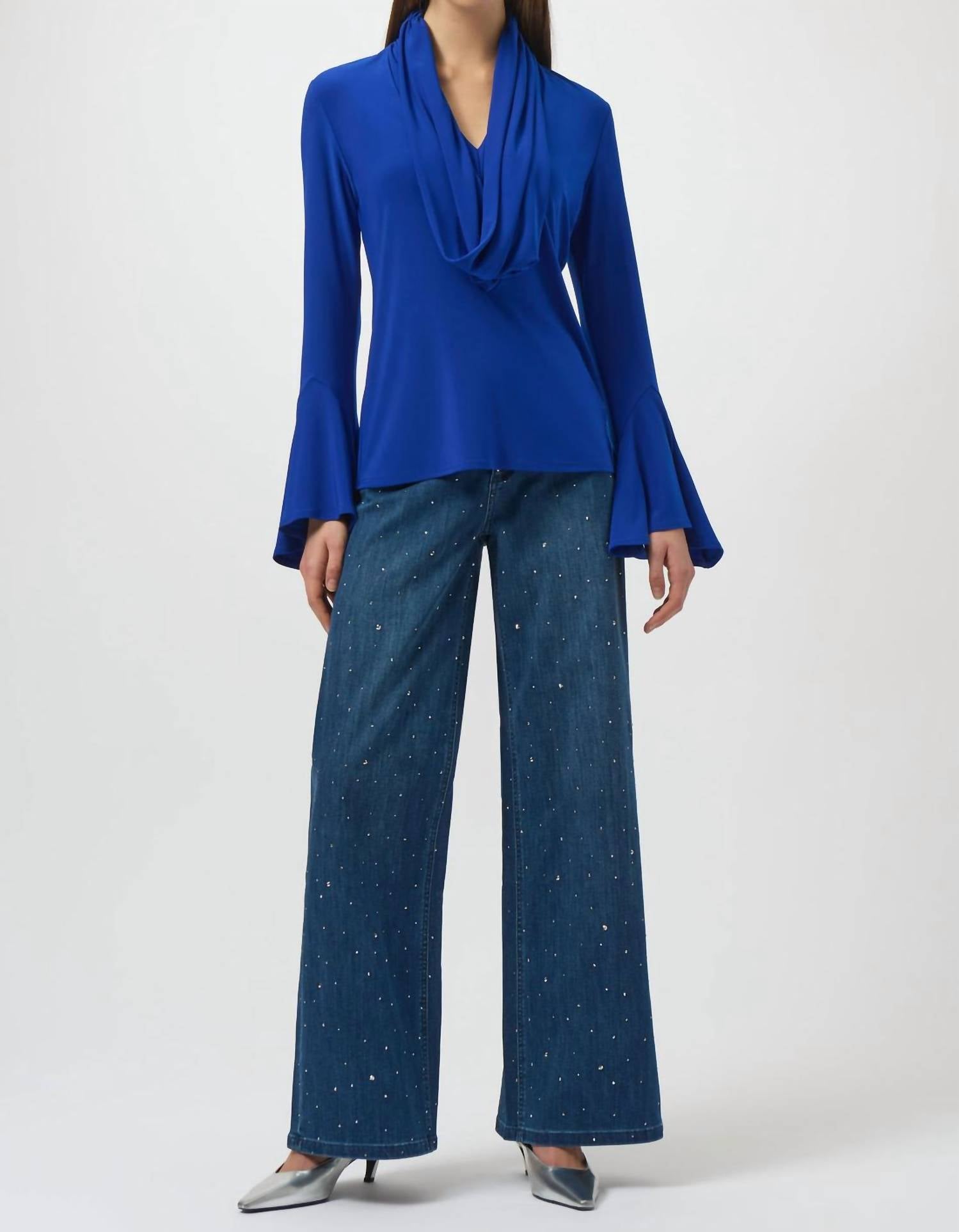 Joseph Ribkoff - Silky Knit Fitted Cowl Neck Top