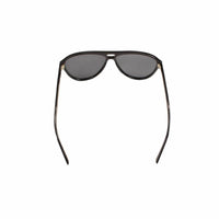 Amiri Unisex Aviator Logo Sunglasses in black silver - women's accessory - view 4