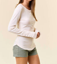 Doe And Rae - Soft Henley Top