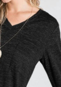 Heimish Usa - Long Sleeve V Neck Top -plus