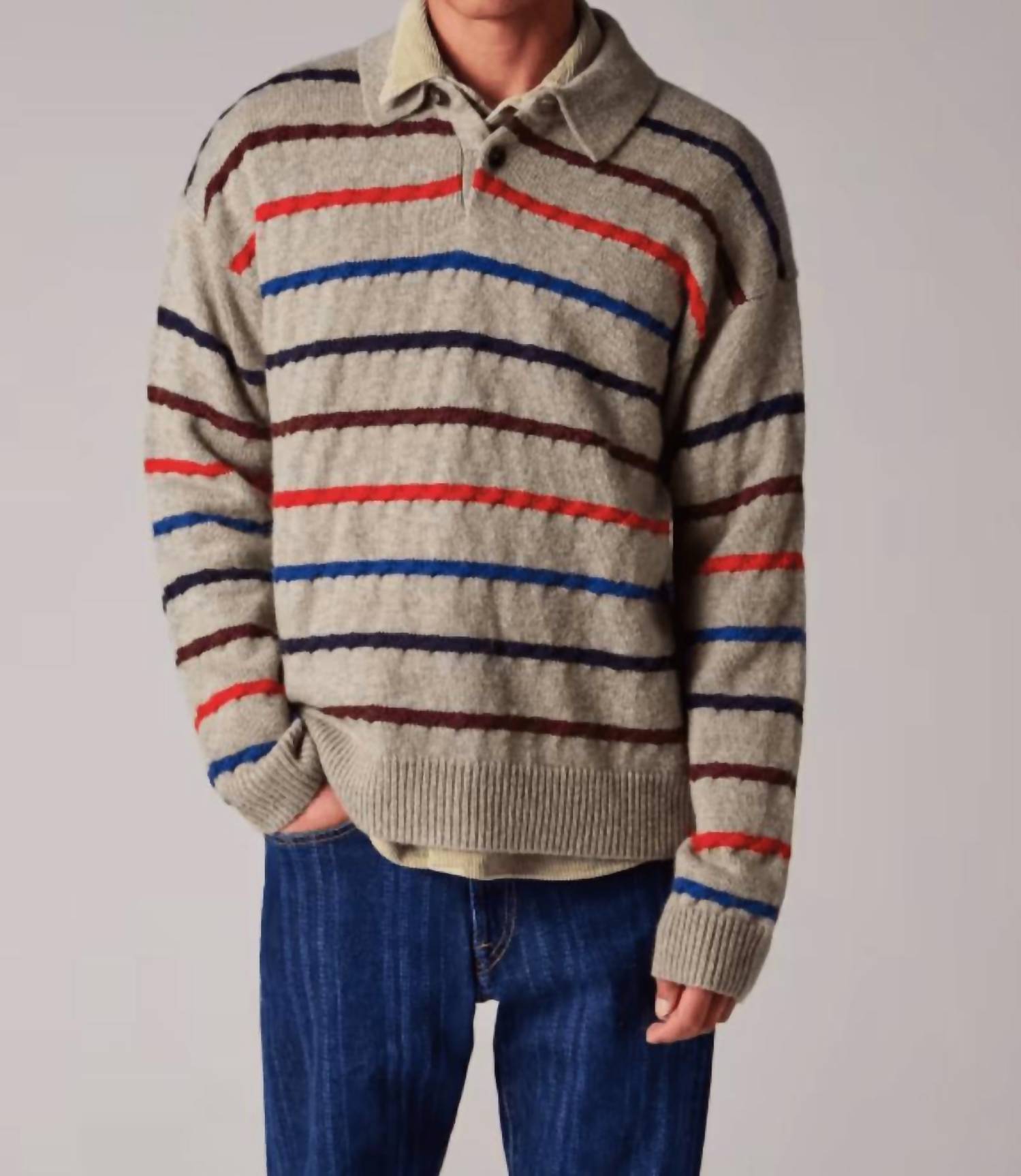 Paul Smith - Striped Knitted Polo Shirt