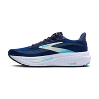 BROOKS Women's Ghost 17 Shoes in navy green turquoise 1 - women's shoe - detail view
