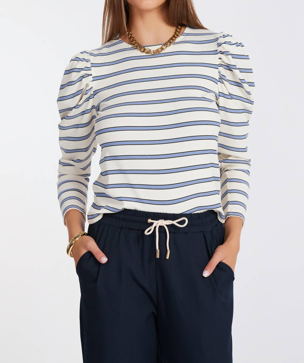 Bishop + Young - Goal Getter Stripe Top