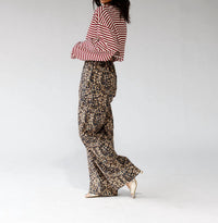 Sofie the Label Untamed Leopard Pants in beige - women's pants - detail view