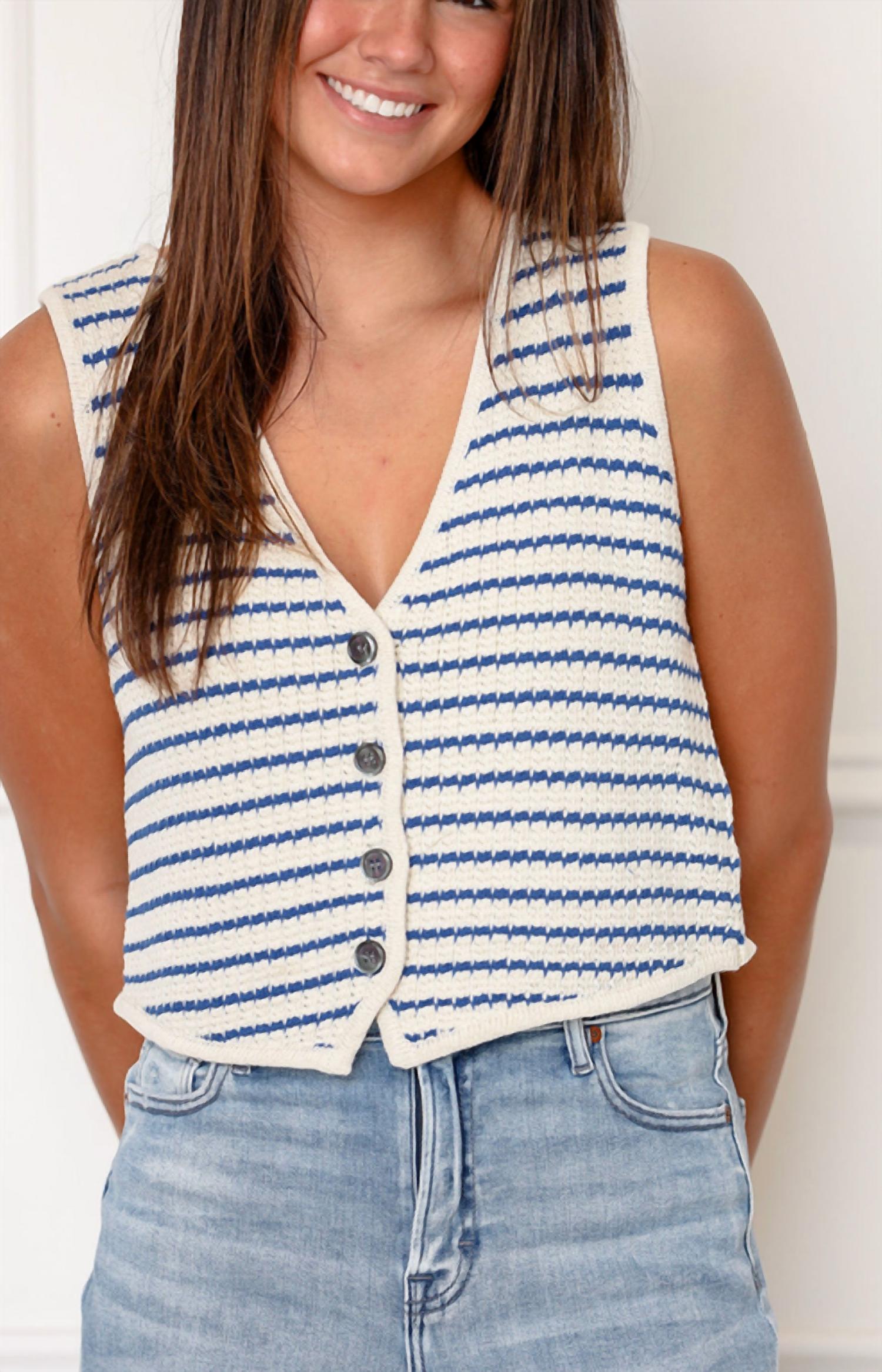 By Together - V-neck Button Down Vest