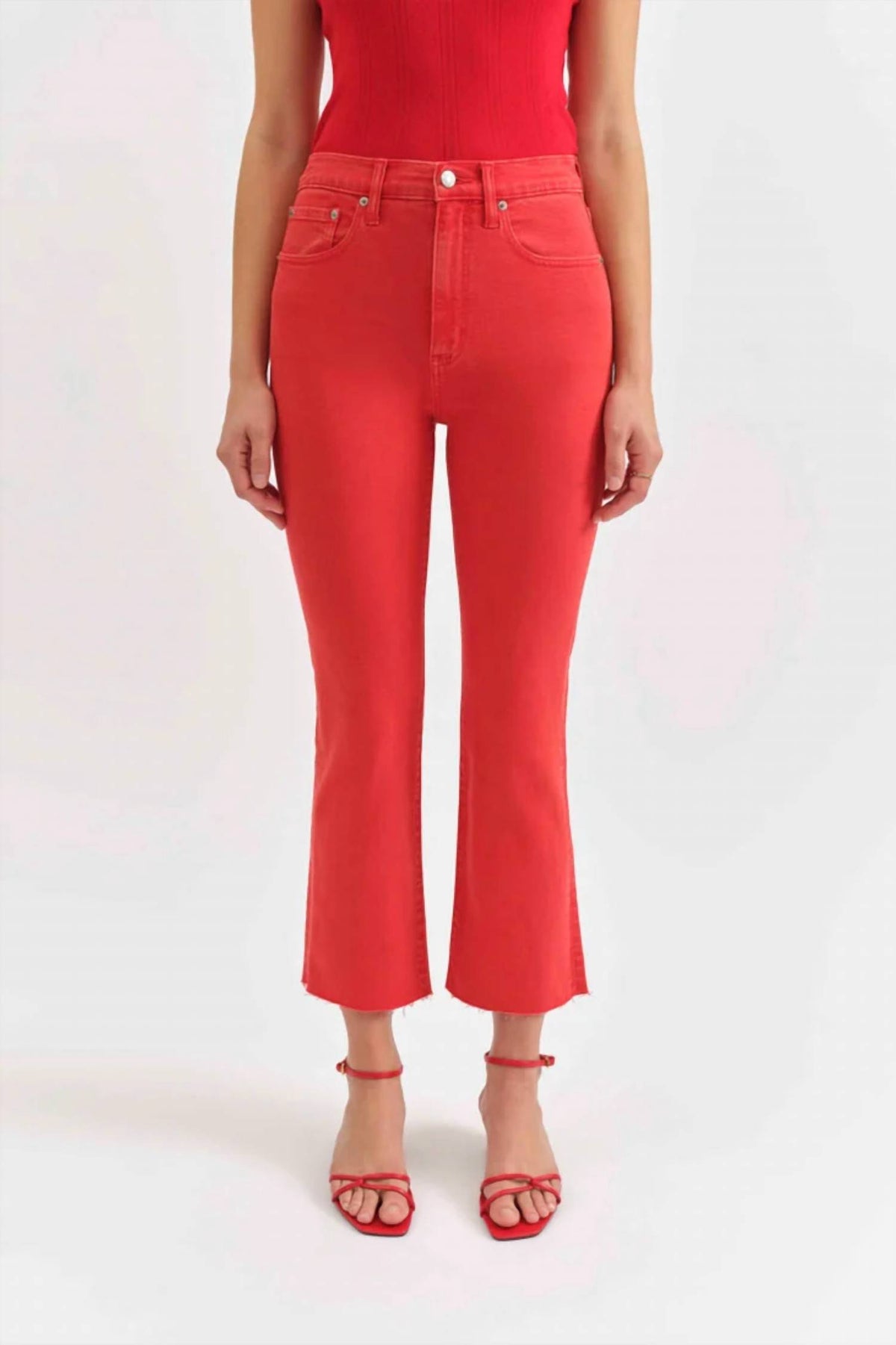 Daze - High-rise Crop Flare Jeans