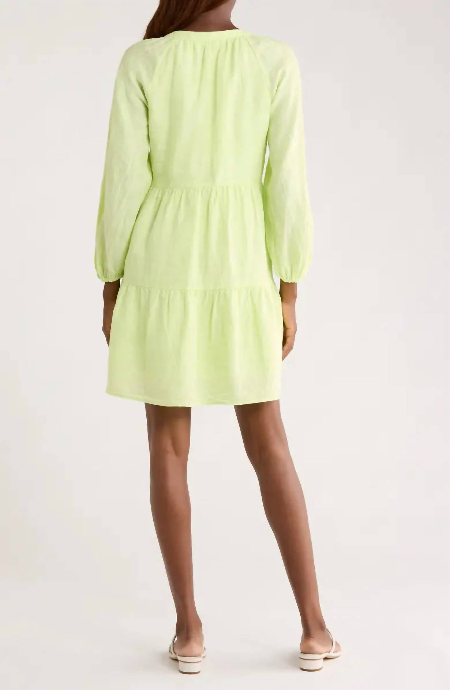TOMMY BAHAMA Coastalina Tiered Long Sleeve Dress in energy - women's dress - alternate view