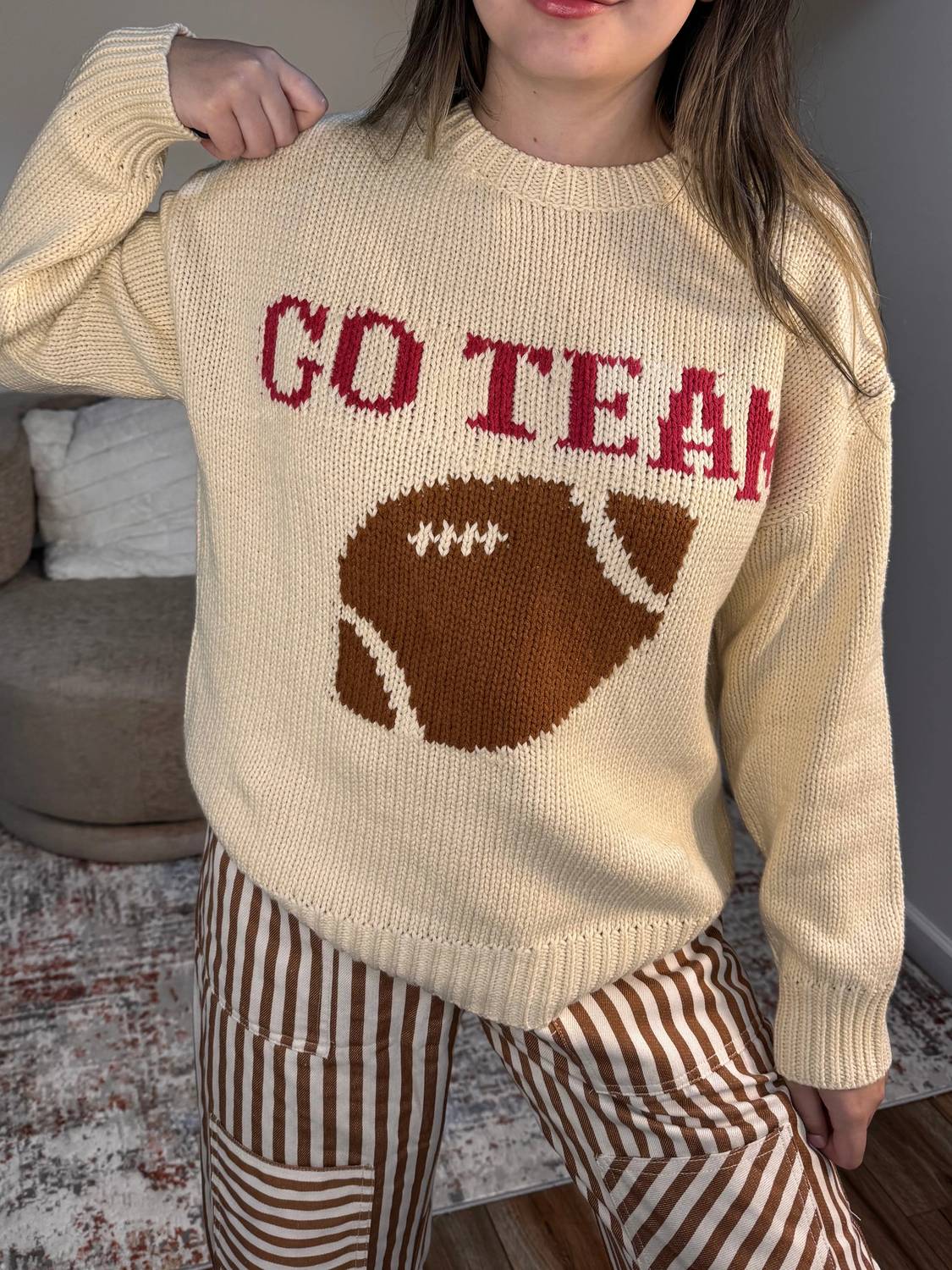 Sunday Edition - Go Team Football Graphic Sweater