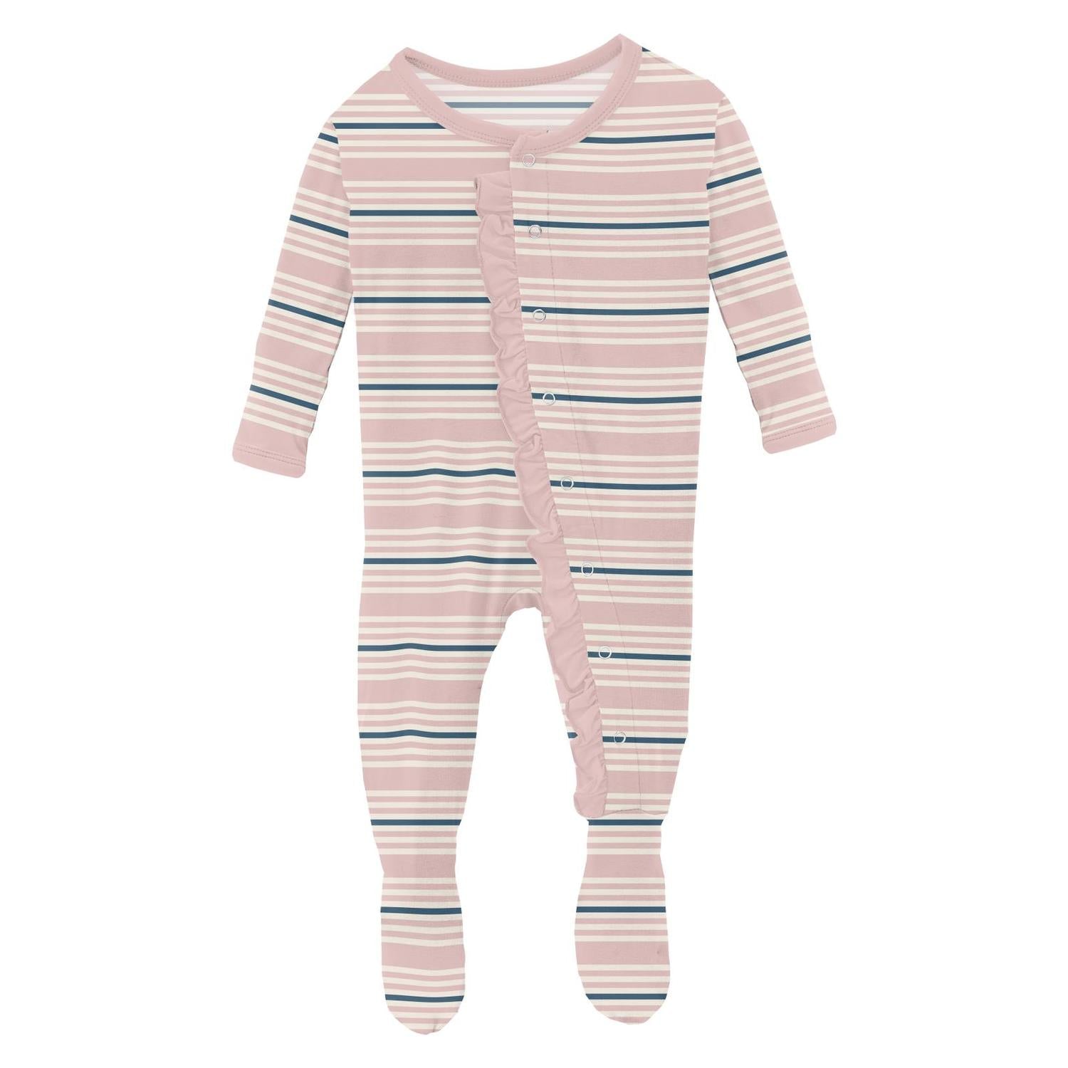 Kickee - Kids' Ruffle Footie with Snaps