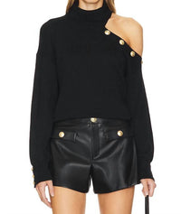 L'Agence - Brixie One Shoulder Turtleneck Top
