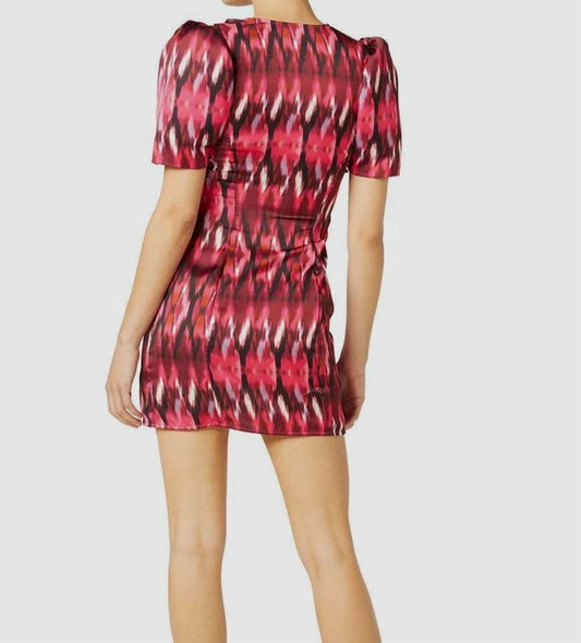 Misa Los Angeles - Amina Pleated Draped Satin Mini Wrap Dress