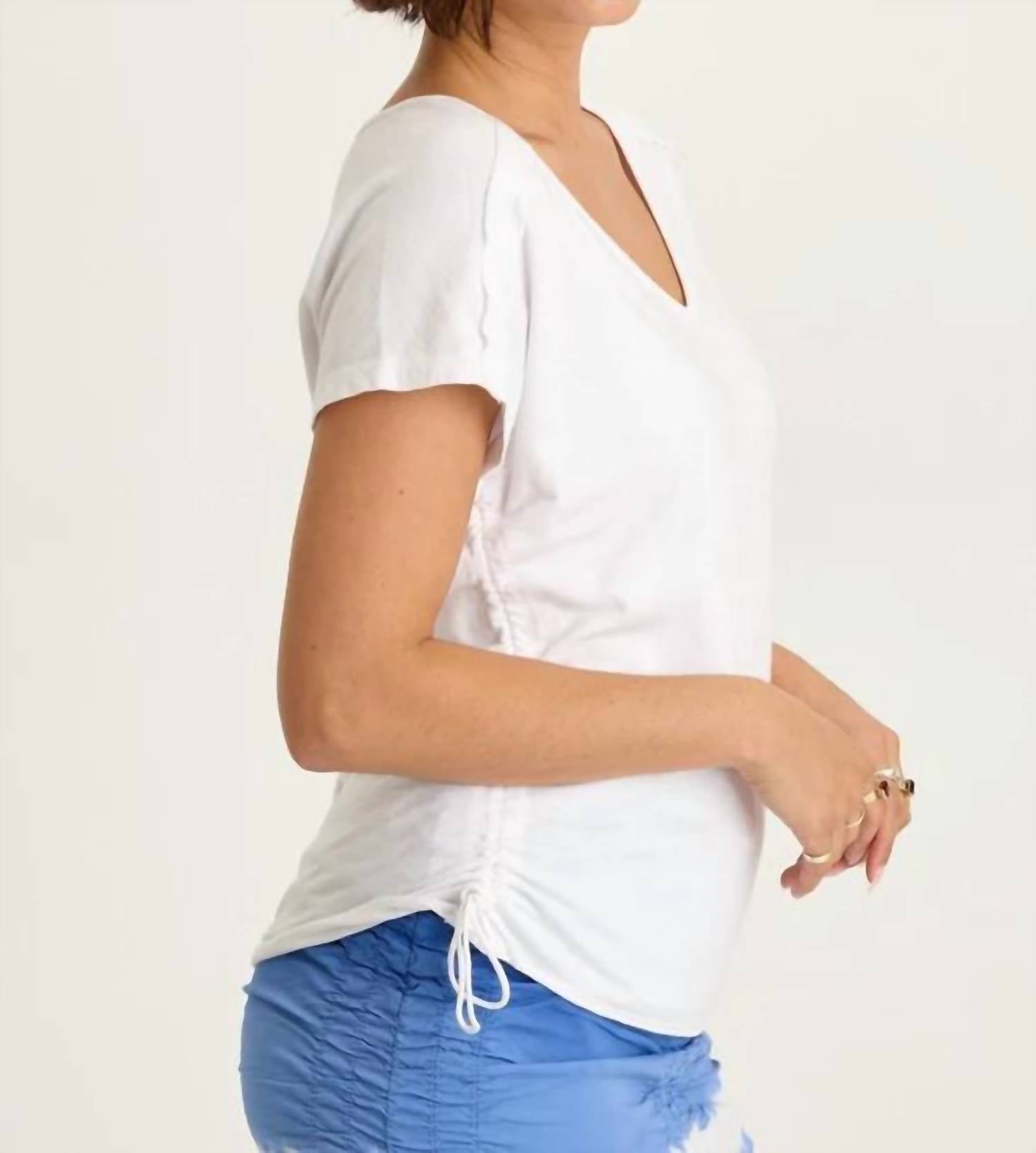 Xcvi - Diggory Jersey Cinchable Dolman Tee