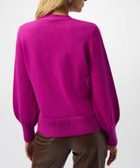 Joseph Ribkoff - V-neck Puff Sleeve Cardigan