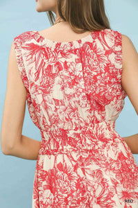 Umgee - Toile Print Midi Dress