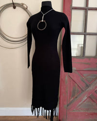 ARIAT Alicia Midi Sweater Dress in black - women's dress - view 4