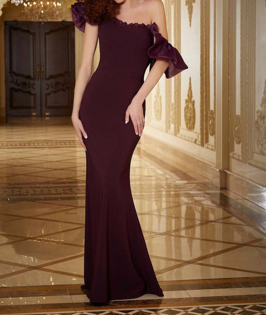 Mgny - Ruffle Sleeve Off The Shoulder Dress