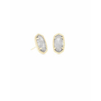 Kendra Scott Women's Ellie Earrings in gold slate cats eye - women's jewelry - detail view
