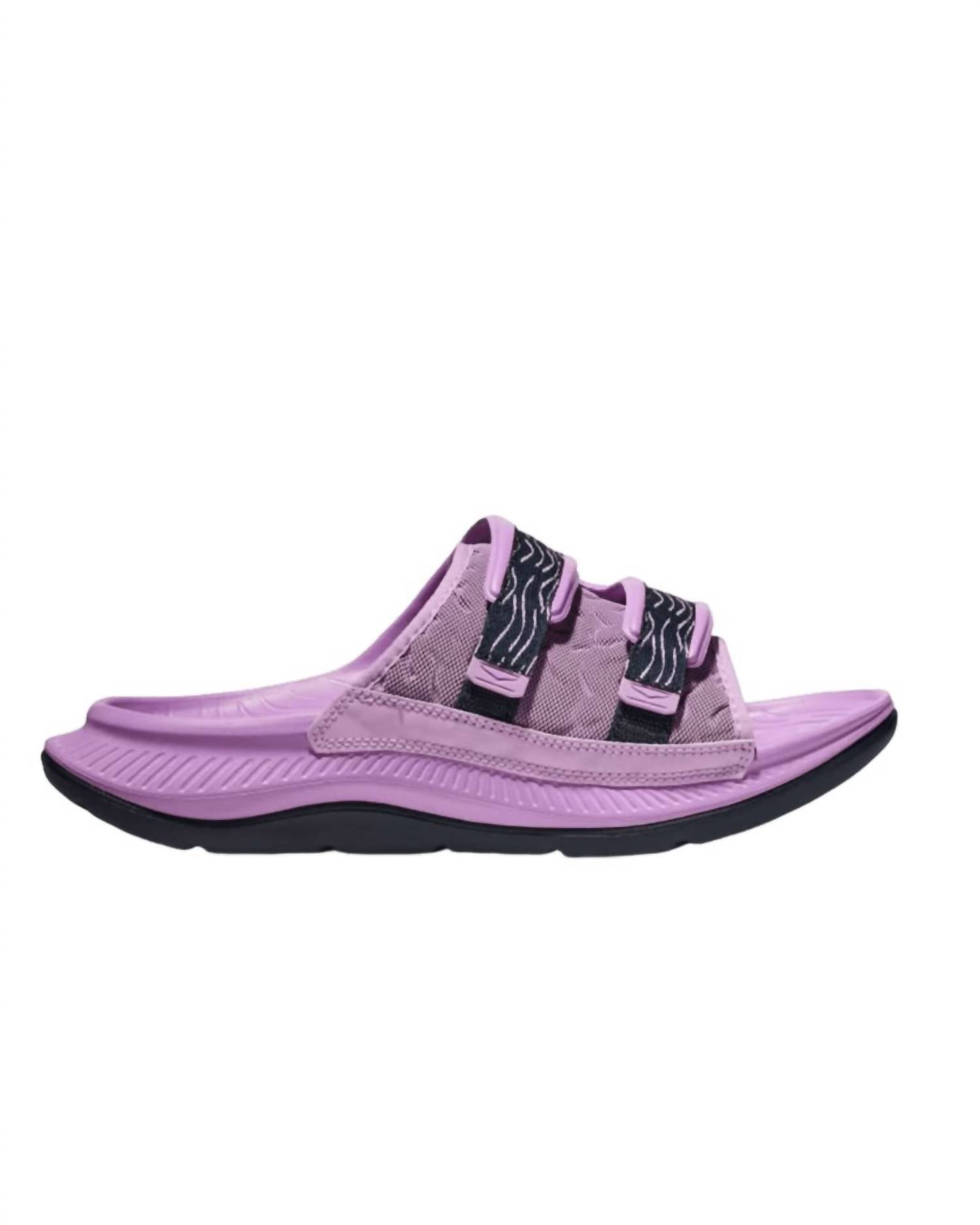 Hoka Unisex- Ora Luxe Slippers in violet bloom - women's shoe - alternate view