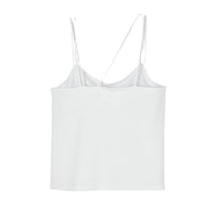 Moussy Women's Cut Off Camisole in white - women's shirt - detail view