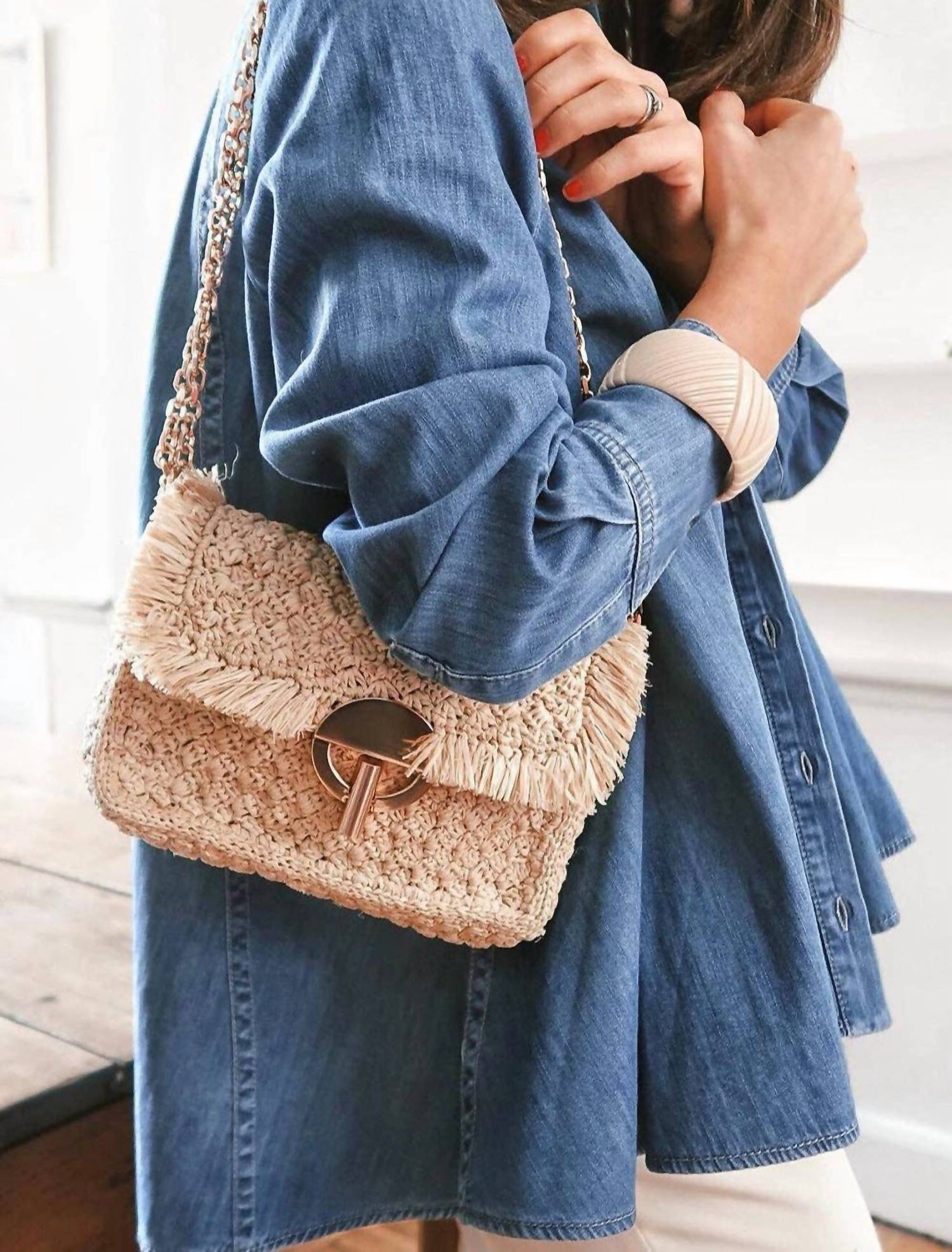Pretty Bash - Denim Button Up Jacket