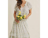 In February - Floral Ruffle Blouse