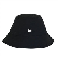 KERRI ROSENTHAL Women's Bucket Heart Hat in black - women's hat