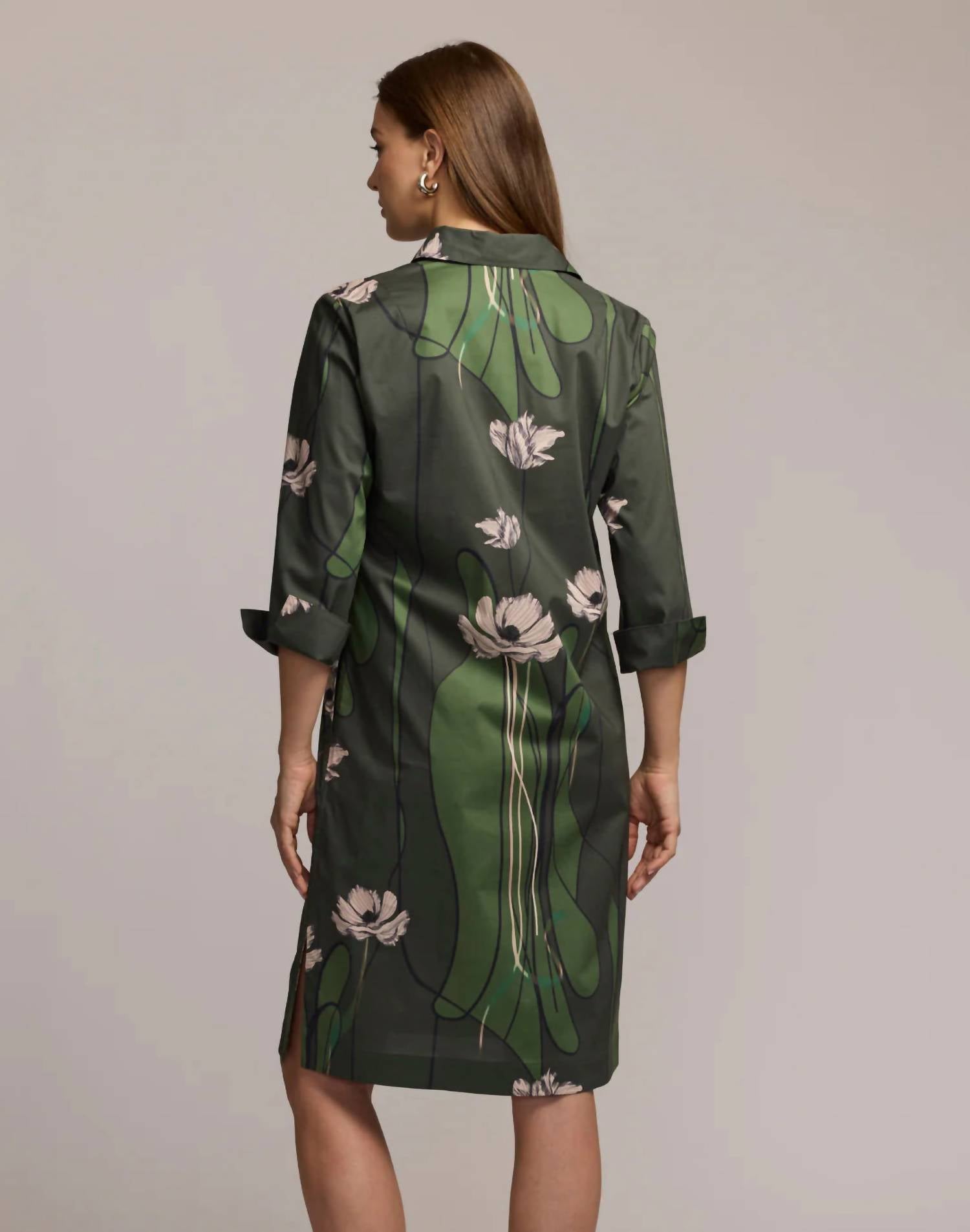 Hinson Wu - Charlotte Quarter Sleeve Poppy Print Dress