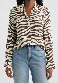 Rails - Espresso Zebra Saige Top