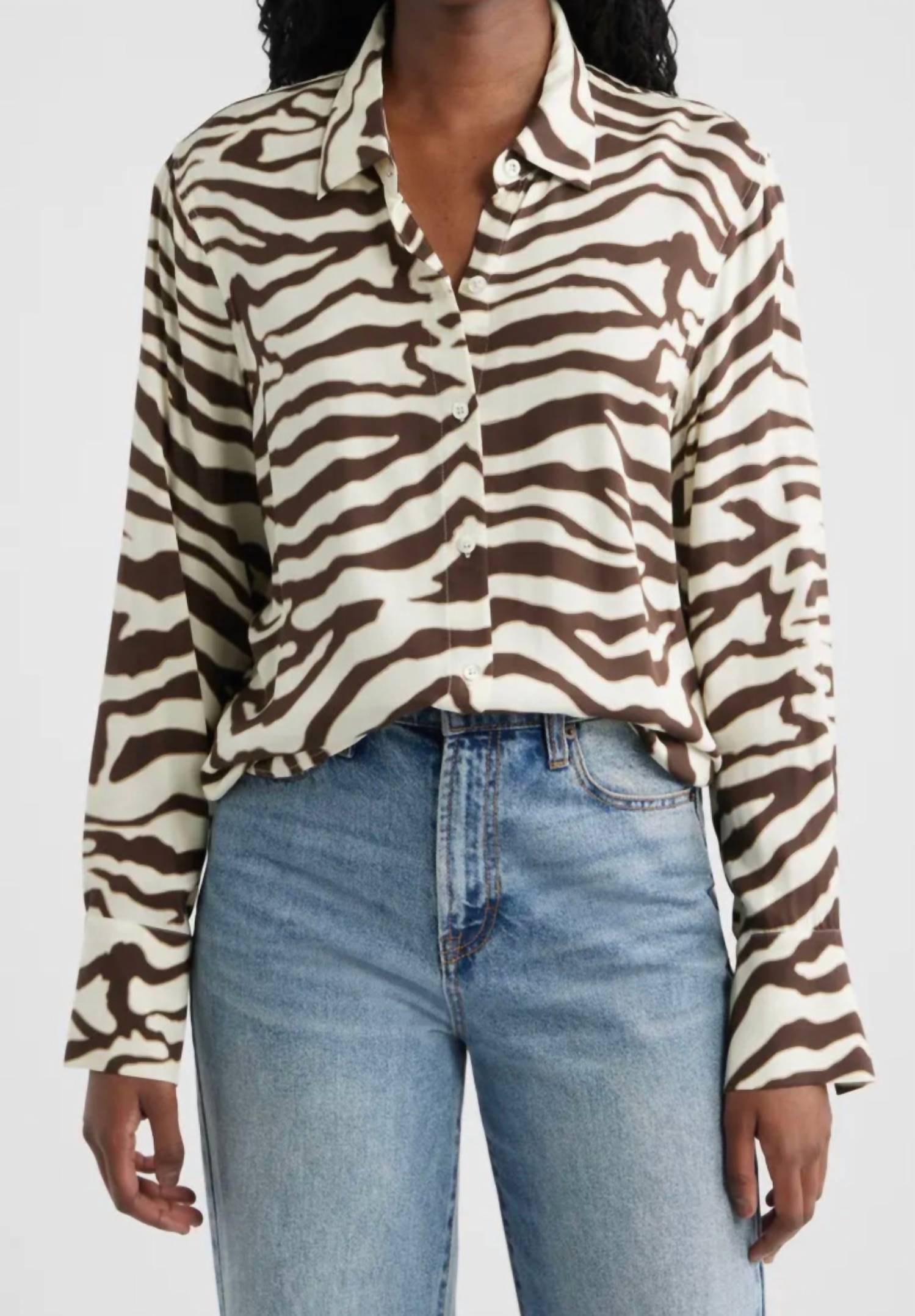 Rails - Espresso Zebra Saige Top