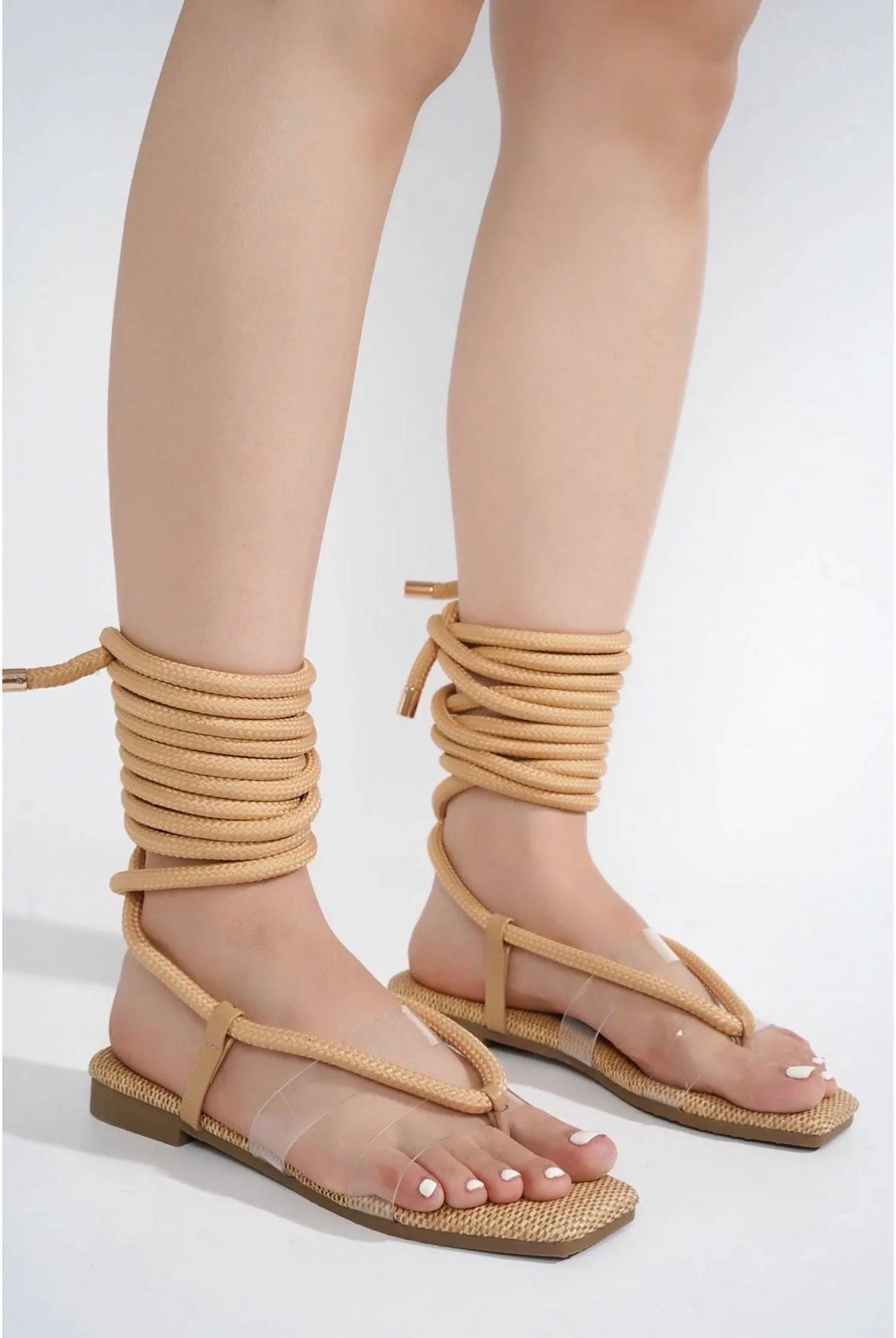 Cape Robbin - Women's Amorlyn Rope Tie Sandals