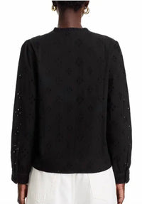 Koko + Mason - Long Sleeve Eyelet Top