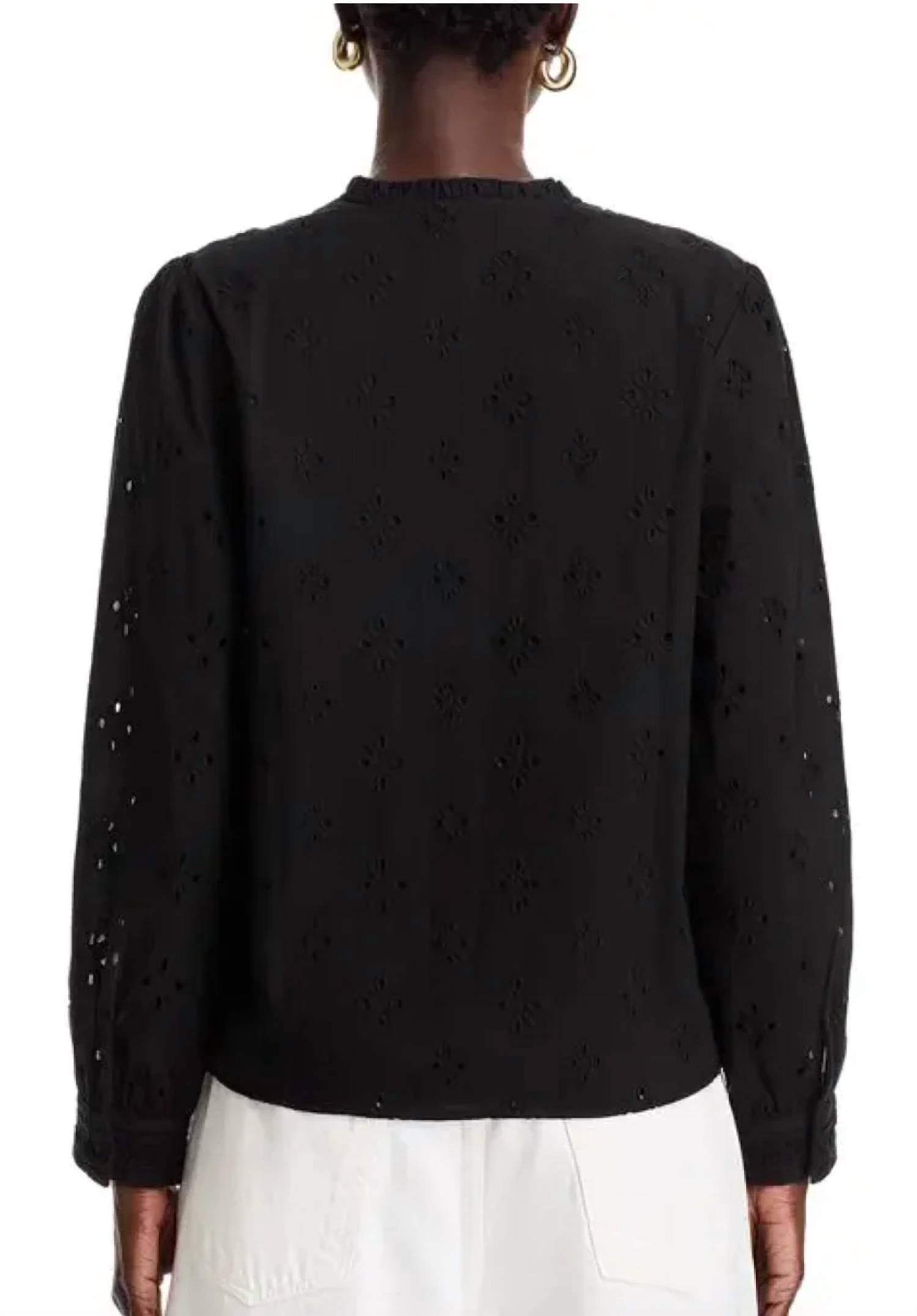Koko + Mason - Long Sleeve Eyelet Top