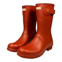 HUNTER Women's Original Short Matte Rain Boots in military red - women's shoe