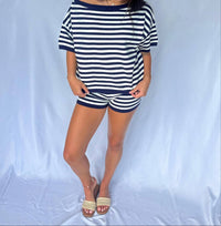 Le Lis - The Harbor Breeze Knit Shorts Set
