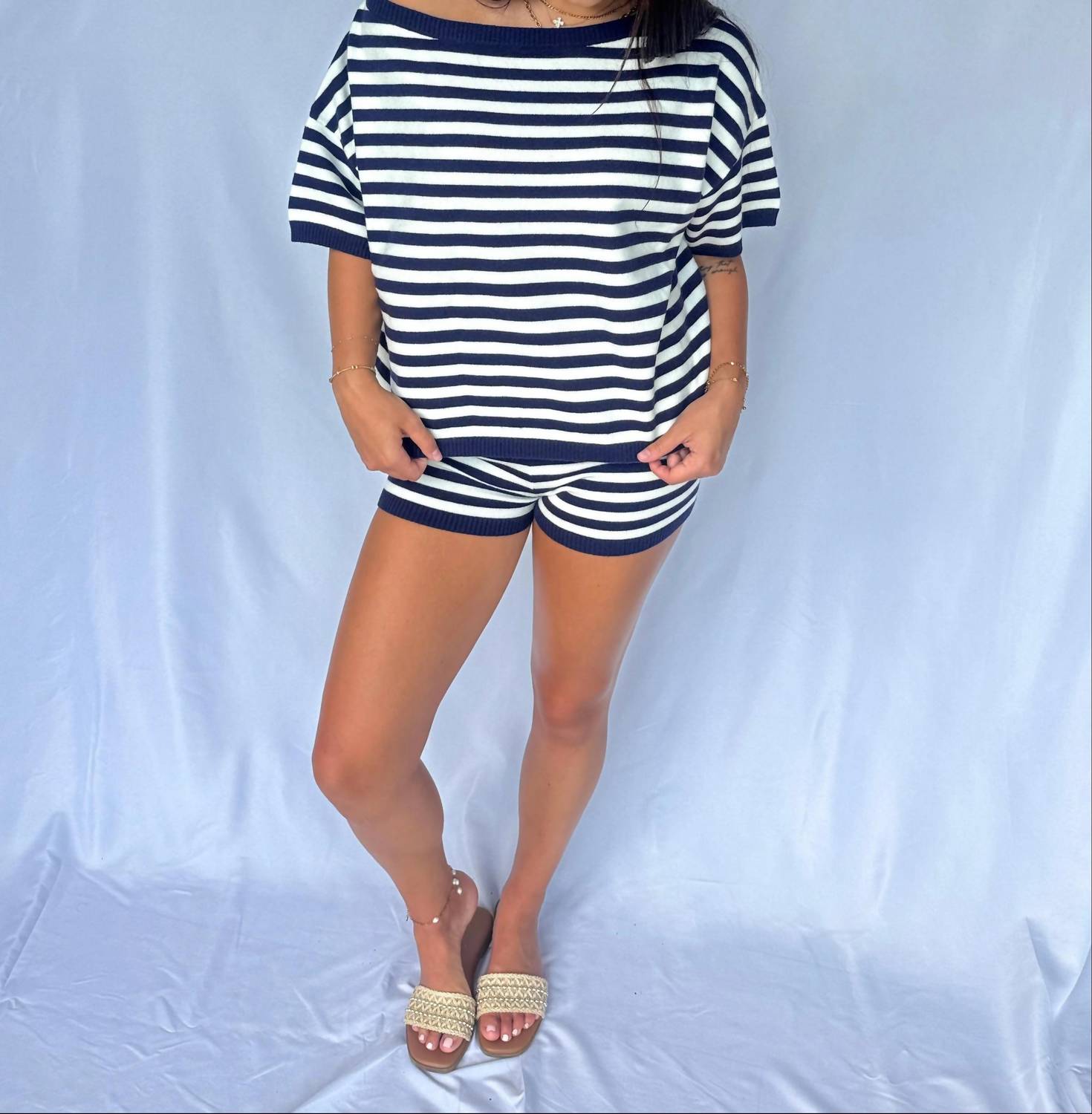 Le Lis - The Harbor Breeze Knit Shorts Set