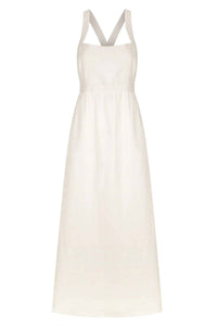 Sancia Bethanny Cross-over Back Strap Dress in white - women's dress - view 5