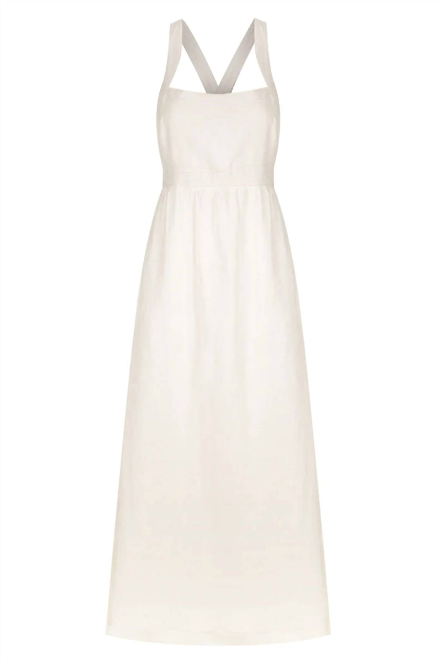 Sancia Bethanny Cross-over Back Strap Dress in white - women's dress - view 5