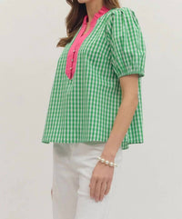 Entro - Glinda Gingham Blouse