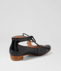 Django & Juliette Women's Ewing Ballet Sandal in black leather - women's sandal - alternate view