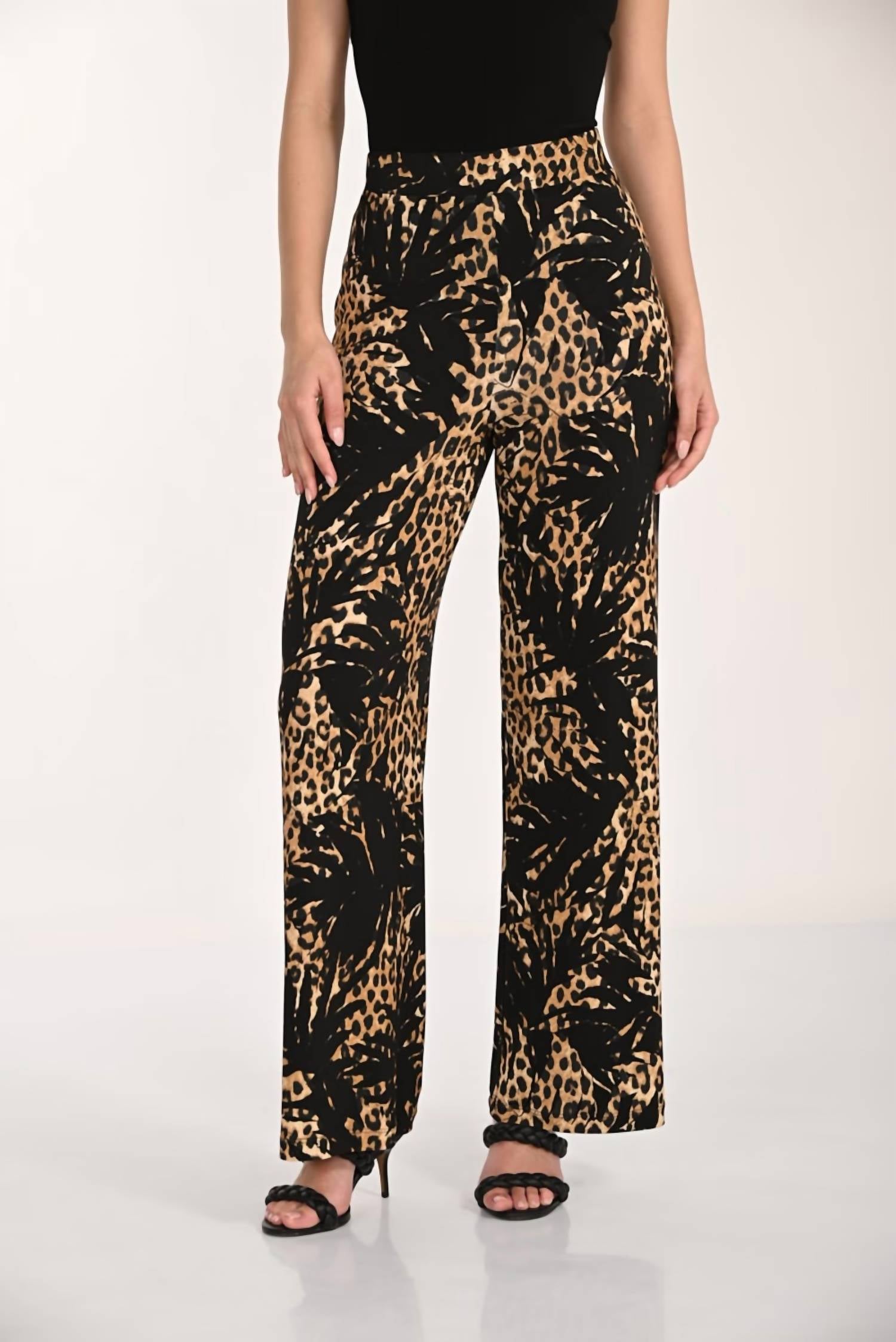 Frank Lyman - Edgy High-waisted Leopard Trousers