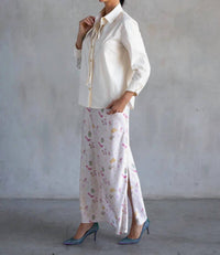 Care Tucker Lennon Zipslip Maxi Dress in ivory - women's dress - alternate view
