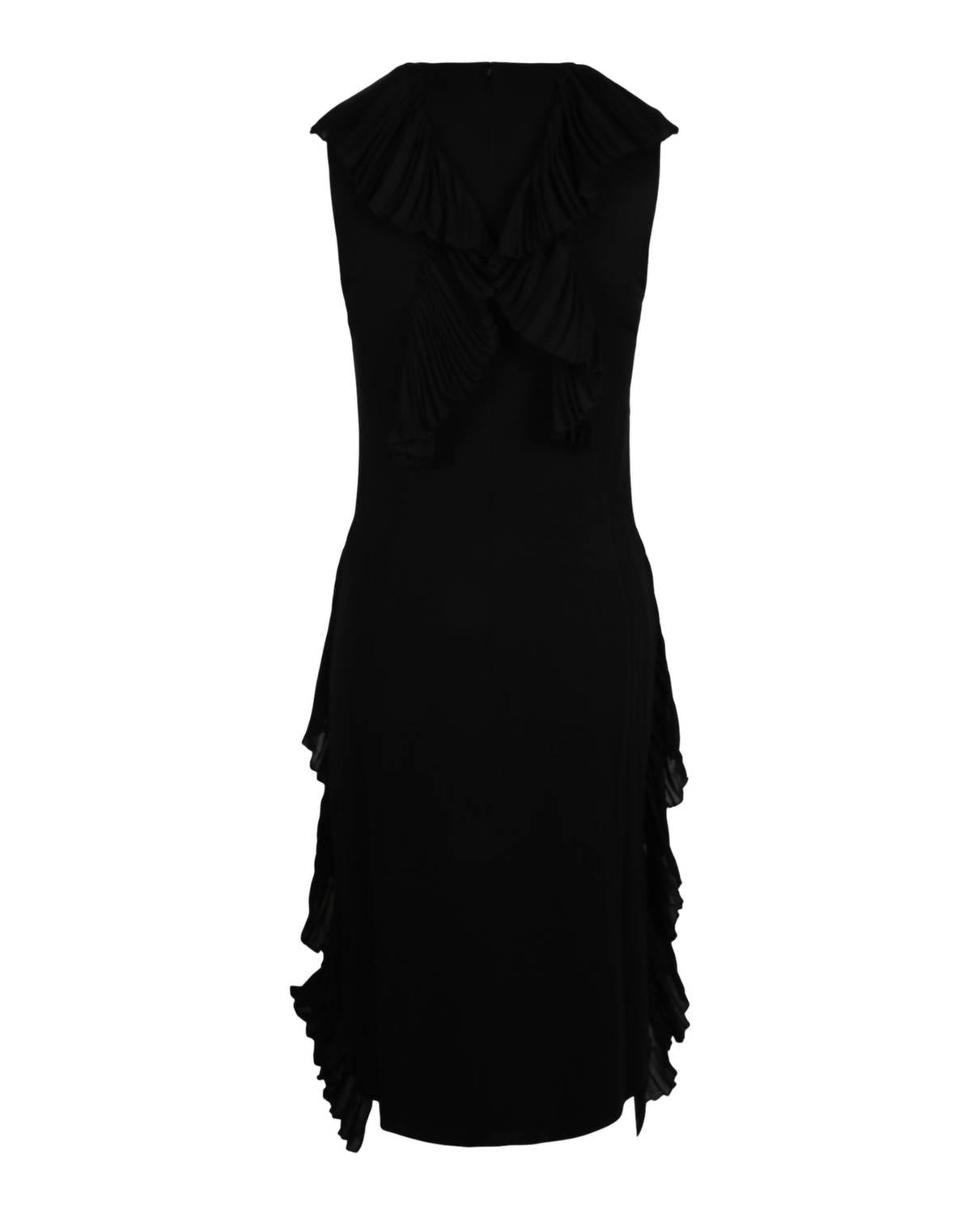 Burberry - Women's Sleeveless Pleated Silk Dress
