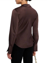 Simkhai - Symone Long Sleeve Cowl Neck Top