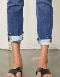 Kancan - Cane Mid Rise Slim Straight Leg Jeans