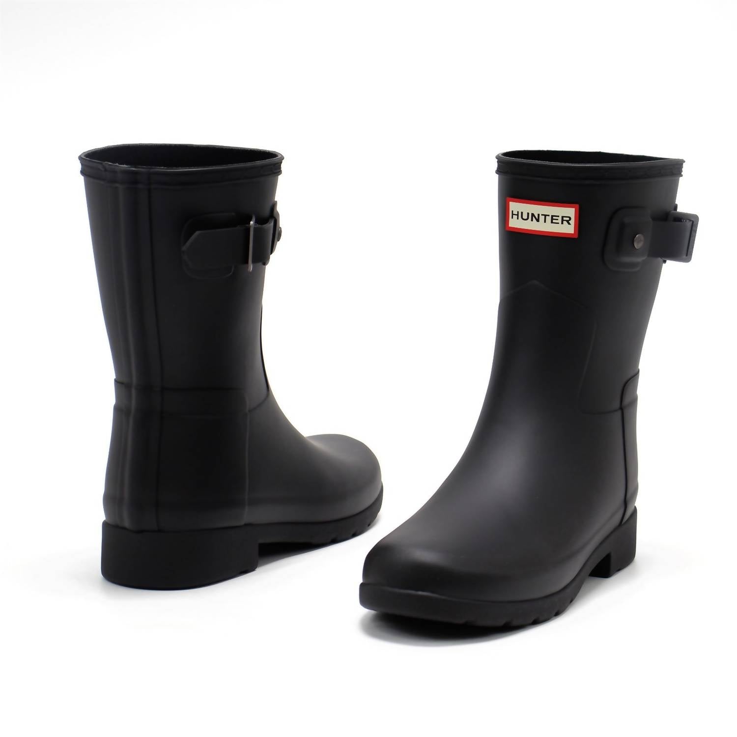 HUNTER Women's Original Refined Slim Fit Short Boots in black - women's shoe - view 7