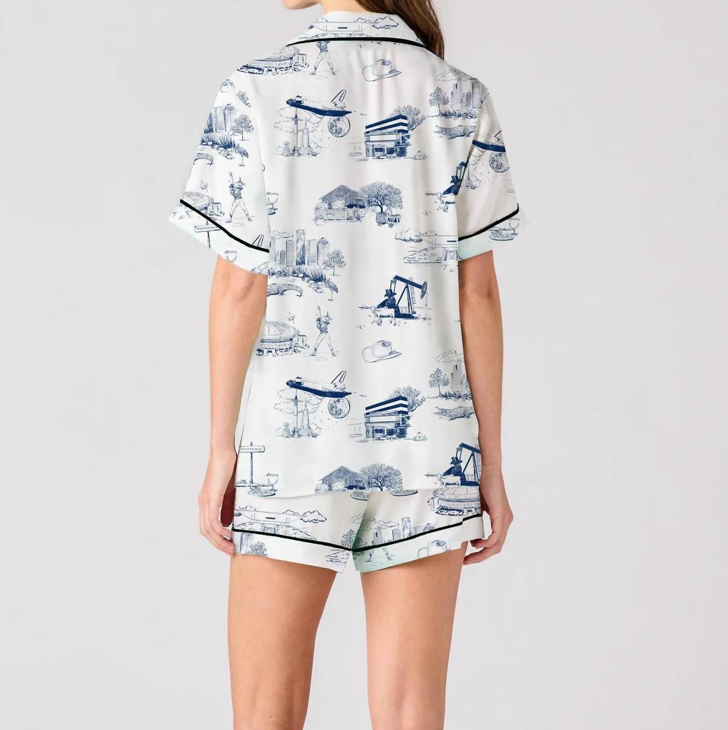 Katie Kime - New Orleans Toile Pajama Short Set