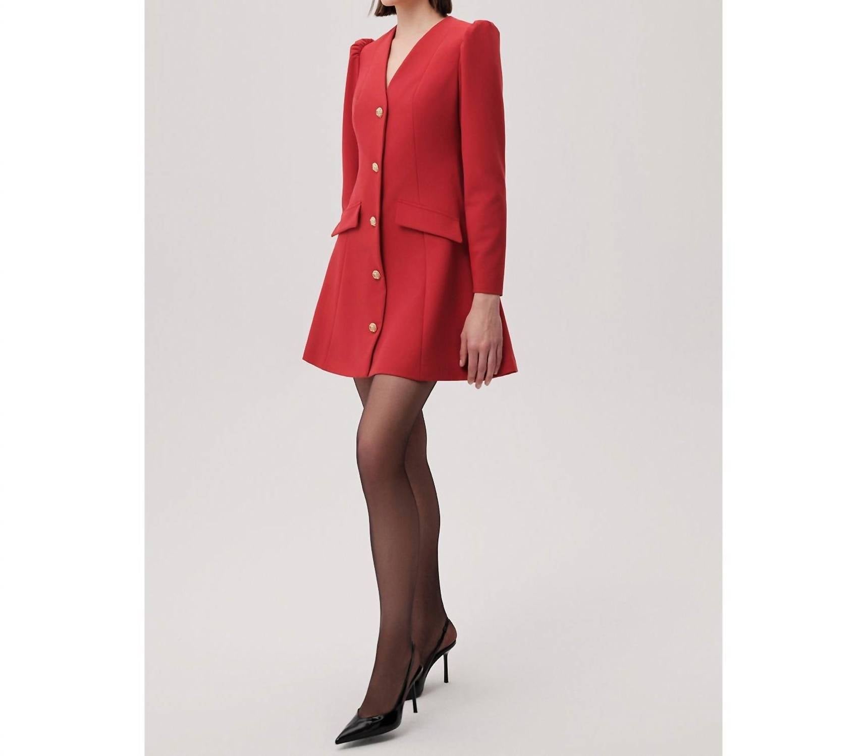Exquise - Trend V-neck Mini Dress