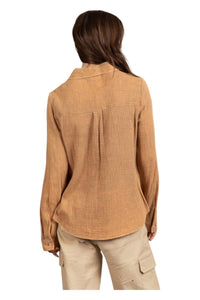 New In - Crinkle Gauze Button Down Shirt