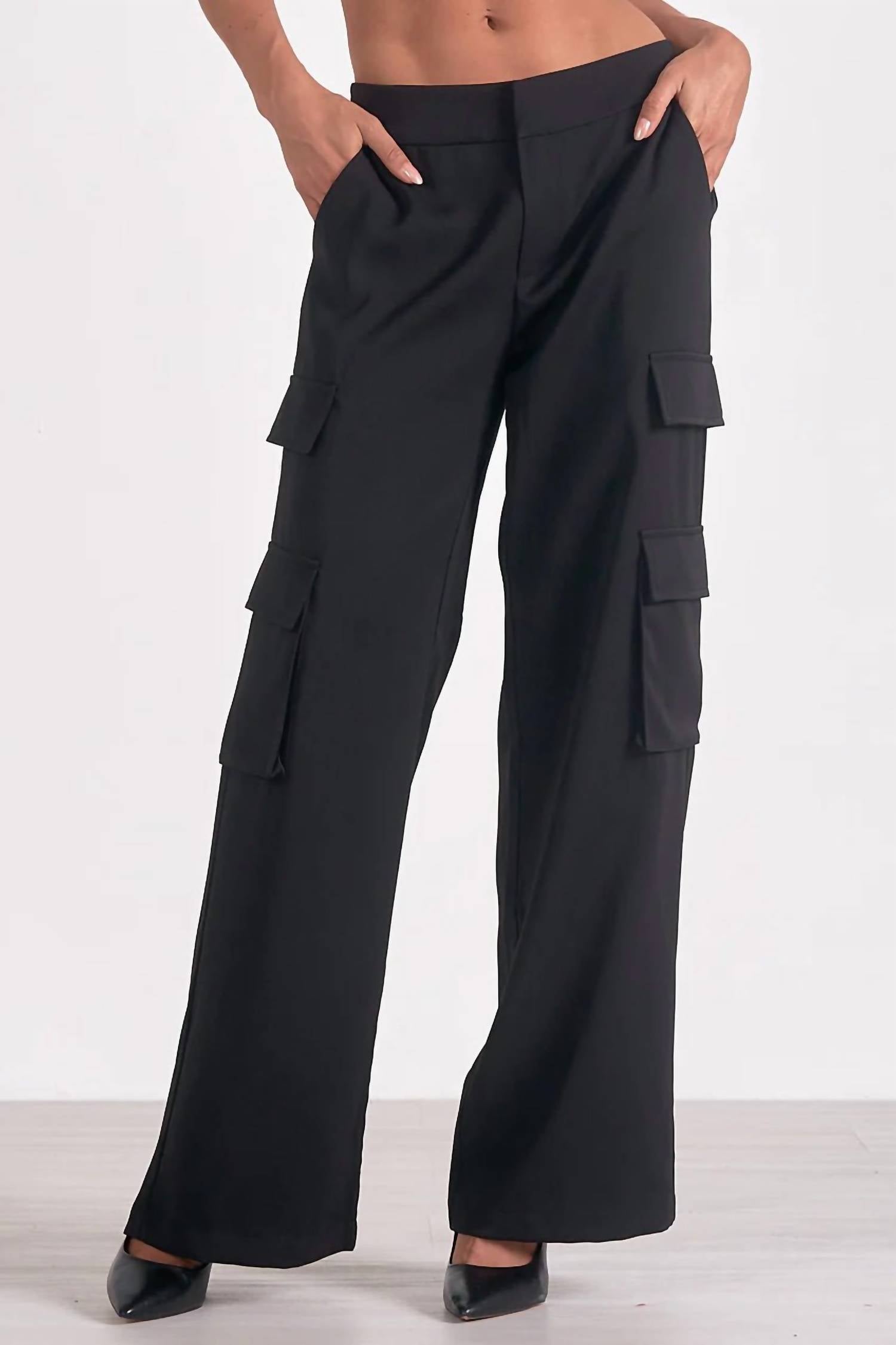 ELAN Raja Cargo Pants in black - women's pants - view 4